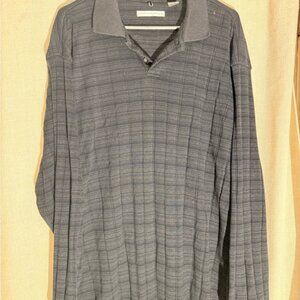 Geoffrey Beene Gray Polo Shirt Casual Comfort